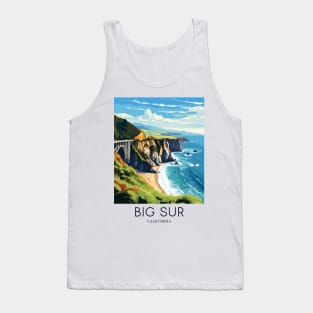 A Pop Art Travel Print of Big Sur - California - US Tank Top